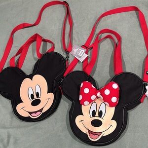 Mickey and Minnie Mouse Mini Crossbody Bag Set - NWT!
